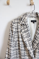 Talbots Black & Ivory Tweed Blazer Jacket | 16