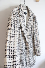 Talbots Black & Ivory Tweed Blazer Jacket | 16