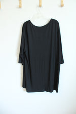 NEW J. Jill Wearever Collection Black Faux Wrap Top | 3X
