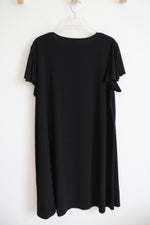 NEW Nik And Nash Black Ruffled Sleeve Dress | XL