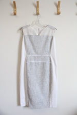 Elie Tahari Anya White & Gray Sheath Dress | 12