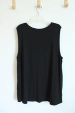 NEW J. Jill Wearever Collection Black Long Layering Tank | 3X