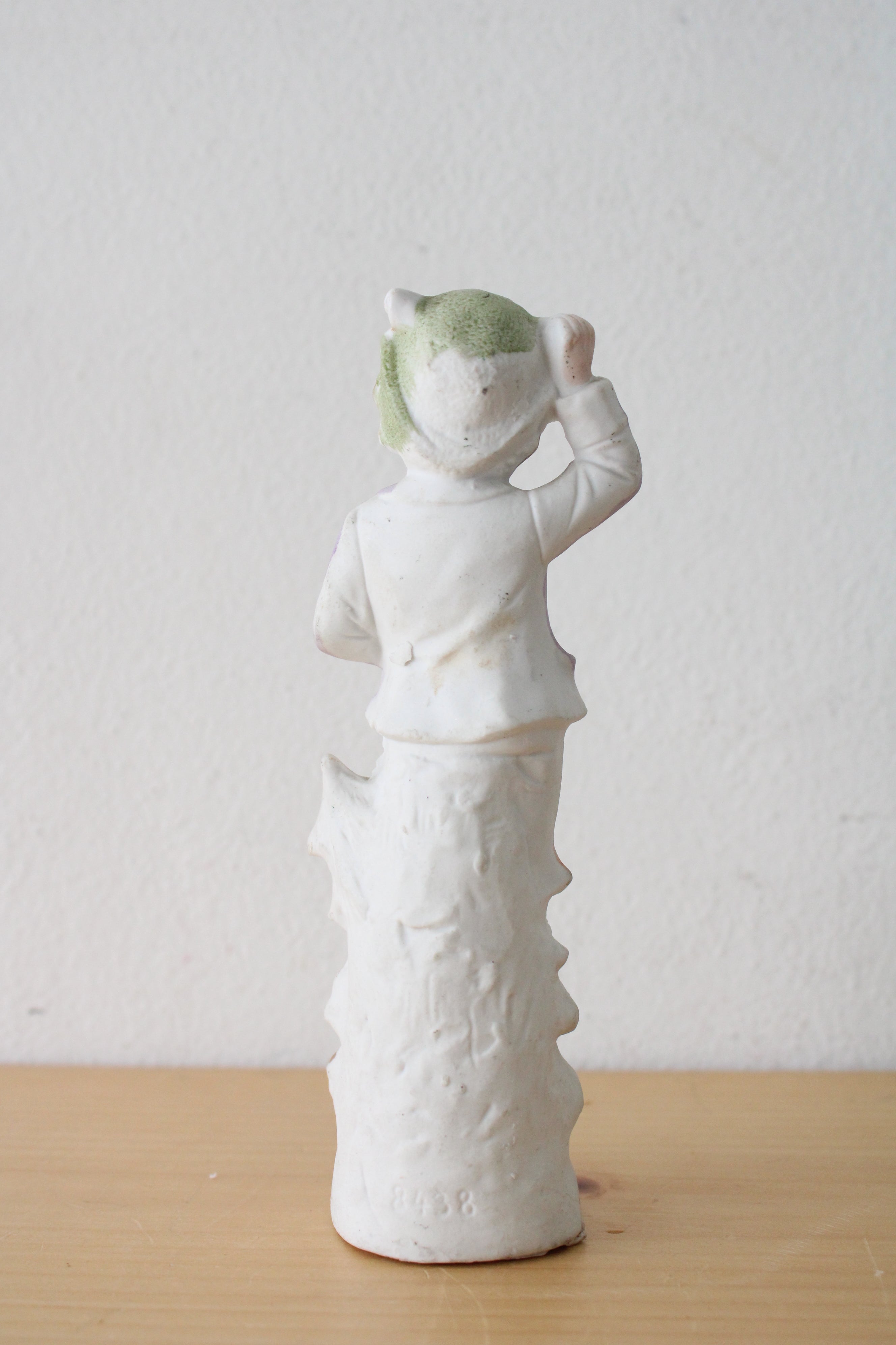 Porcelain Painted Ball Throwing Boy Figurine