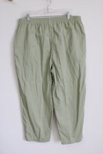 NEW Basic Editions Twill Green Pant | 2X Short