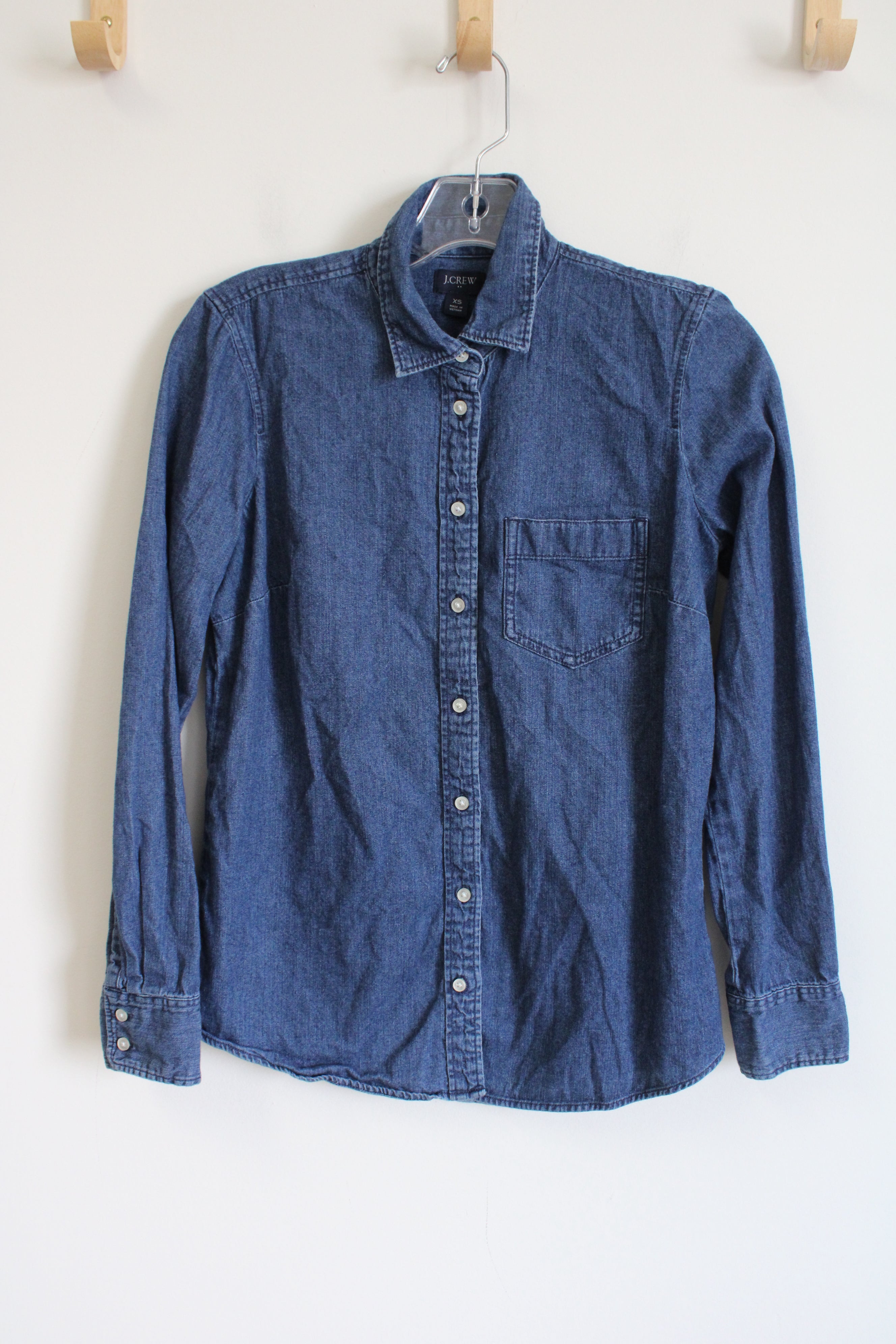 J. Crew Long Sleeve Denim Top