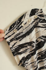NEW Emily Daniels Silver SS Dot Top with Buttons | L