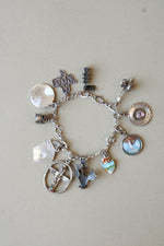 Sterling Silver Western Theme Charm Bracelet