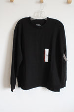 NEW Time And Tru Black Fleece Lined Sweater | M