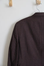 Haggar Red Gray & Black Velvet Lapels Blazer | 38R