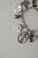 Sterling Silver Western Theme Charm Bracelet