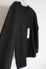 NEW Time And Tru Black Fleece Lined Sweater | M