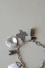 Sterling Silver Western Theme Charm Bracelet