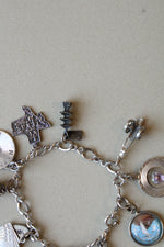 Sterling Silver Western Theme Charm Bracelet