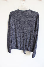 Gap Drawstring Waist Long Sleeved Blue Top | M
