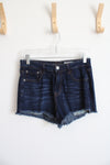 Aeropostale High Waisted Shorty Dark Wash Shorts | 8