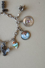 Sterling Silver Western Theme Charm Bracelet