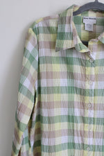 BonWorth Green Plaid Button Down Shirt | M