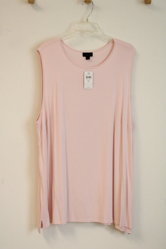 NEW J. Jill Wearever Collection Pale Pink Long Layering Tank | 3X