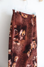 Liz Baker Petite Vintage Brown Floral Skirt | 6