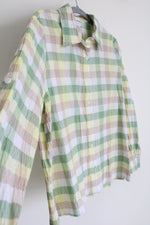 BonWorth Green Plaid Button Down Shirt | M