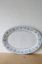 Lynns Fine China Blue Floral Serving Platter