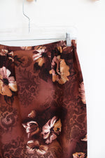 Liz Baker Petite Vintage Brown Floral Skirt | 6