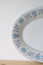 Lynns Fine China Blue Floral Serving Platter