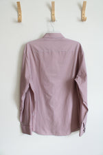 Michael Strahan Modern Fit Red Gray & White Plaid Button Down Shirt | XL