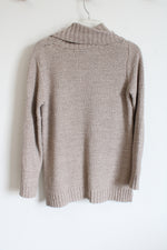 Hilary Radley Tan Knit Cowl Neck Sweater | S