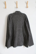 Eddie Bauer Gray Heathered Fleece Lined Sweatshirt | 2XL