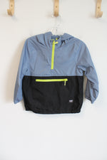 Osh Kosh B'Gosh Blue Black Color Blocked Windbreaker Jacket | 4T