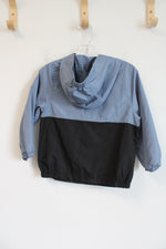 Osh Kosh B'Gosh Blue Black Color Blocked Windbreaker Jacket | 4T