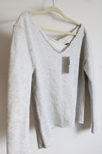 NEW Universal Threads Light Gray Off-The-Shoulder Sweatshirt | S