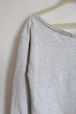 NEW Universal Threads Light Gray Off-The-Shoulder Sweatshirt | S