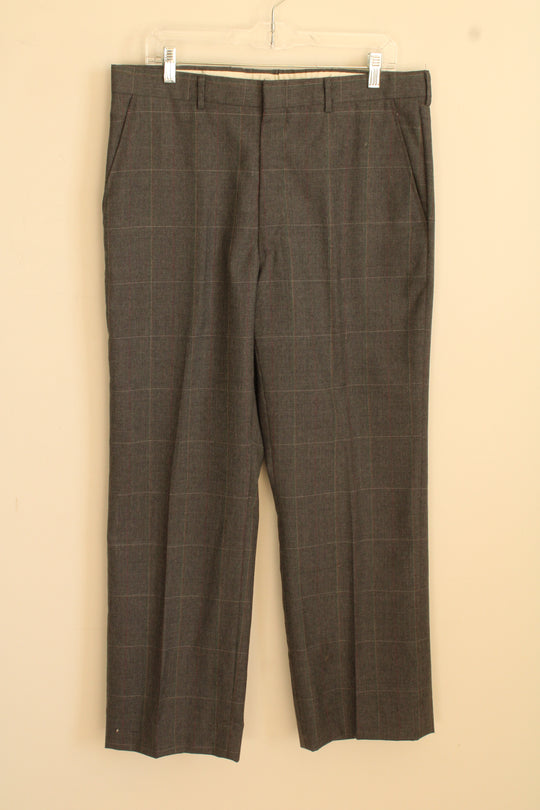 Eagle Gray with Green and Red Plaid Dress Pants | 36 x 29