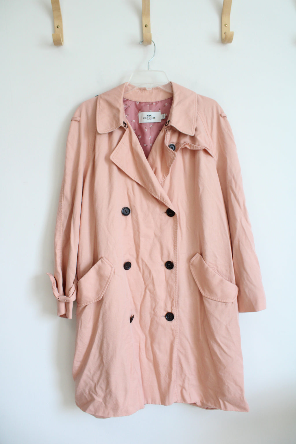 Coach Peach Trench Coat | XL