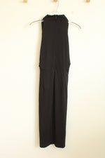 New Donna Karan NY Black Wrap Dress with Gold Buckle | 8