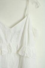 Trixxi White Eyelet Ruffle Tiered Shirt | XL
