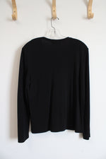 Casual Corner Annex Black Button Down Cardigan | L Petite