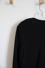 Casual Corner Annex Black Button Down Cardigan | L Petite