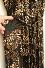 NEW New York and Co Brown and Black Ruffle Dress | XL