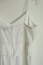 Trixxi White Eyelet Ruffle Tiered Shirt | XL