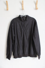 Izod XFG Black Blue & Gray Plaid Windbreaker Jacket | M