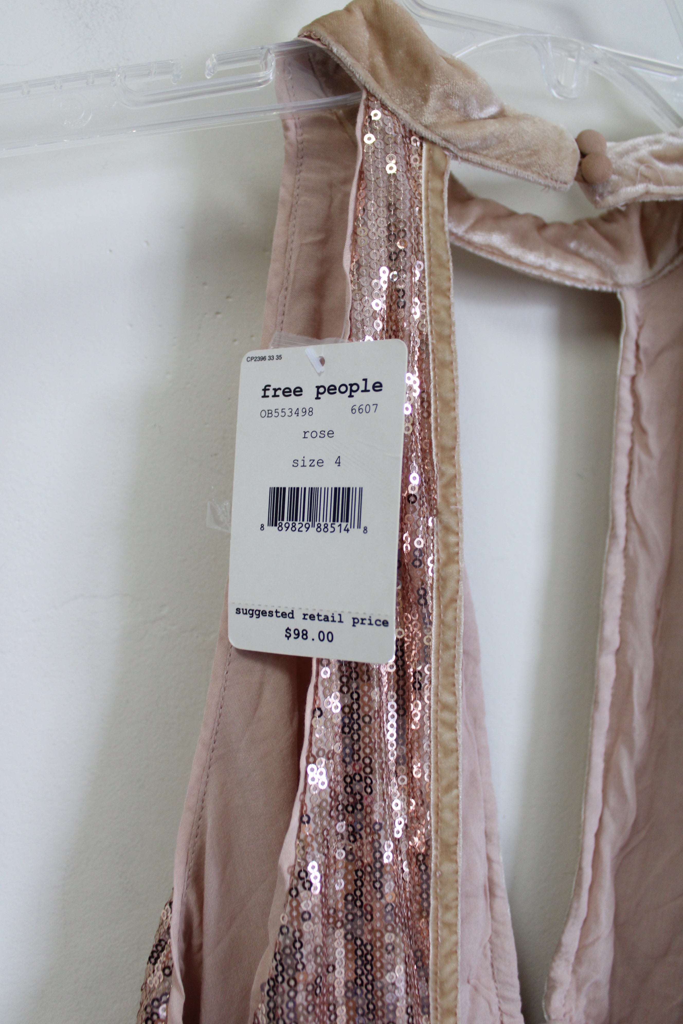 NEW Free People Film Noir Rose Pink Sequin Mini Dress | 4