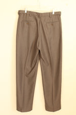 Gray Pleated Dress Pants with Adjustable Waistband | Size 34 x 32