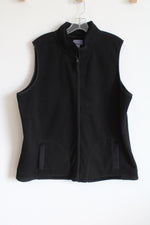 Laura Scott Black Fleece Vest | XXL