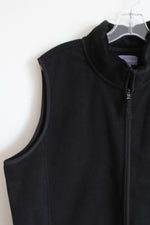 Laura Scott Black Fleece Vest | XXL