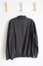 Izod XFG Black Blue & Gray Plaid Windbreaker Jacket | M