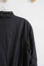 Izod XFG Black Blue & Gray Plaid Windbreaker Jacket | M