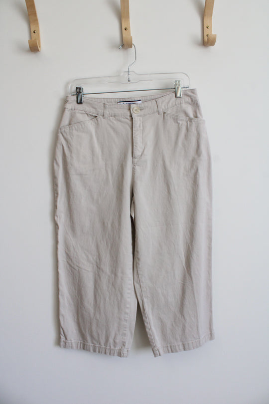 Croft & Barrow Stretch Tan Capri Pants | 8